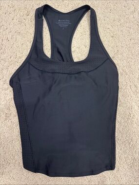 Athleta Black Perforated Racerback Tank